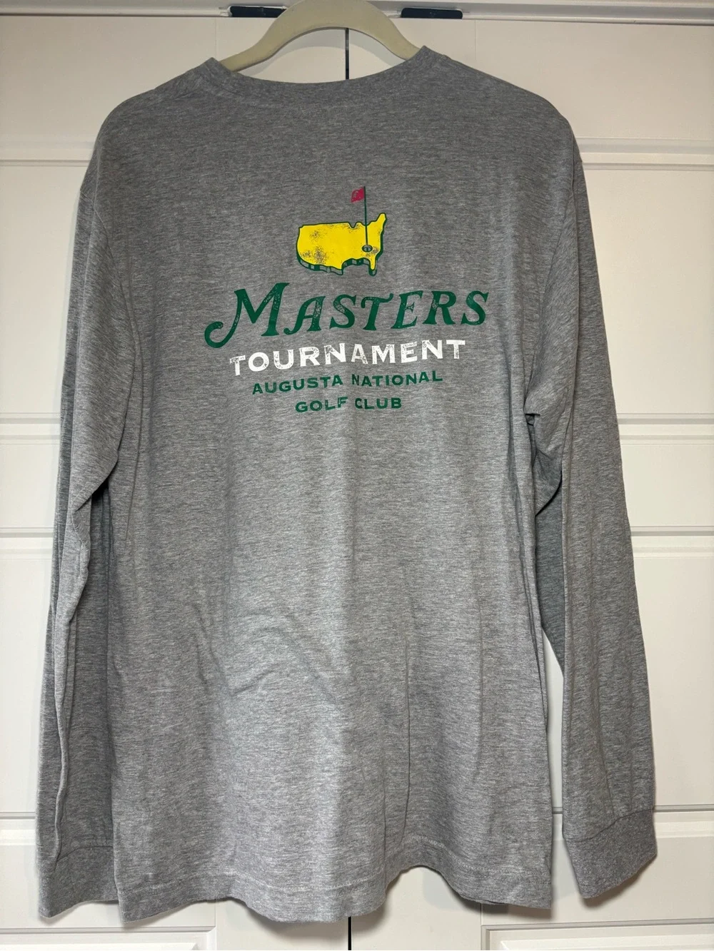 Masters Gray Long Sleeve Tee with Yellow Logo - Picture 3 of 4